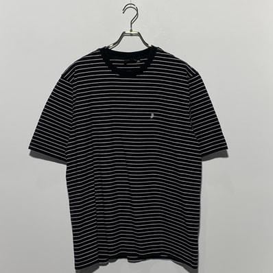 Stussy Pin Striped SS Crew "Black"