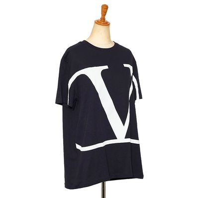 美品 ヴァレンティノ Vロゴ Tシャツ コットン メンズ VALENTINO 【