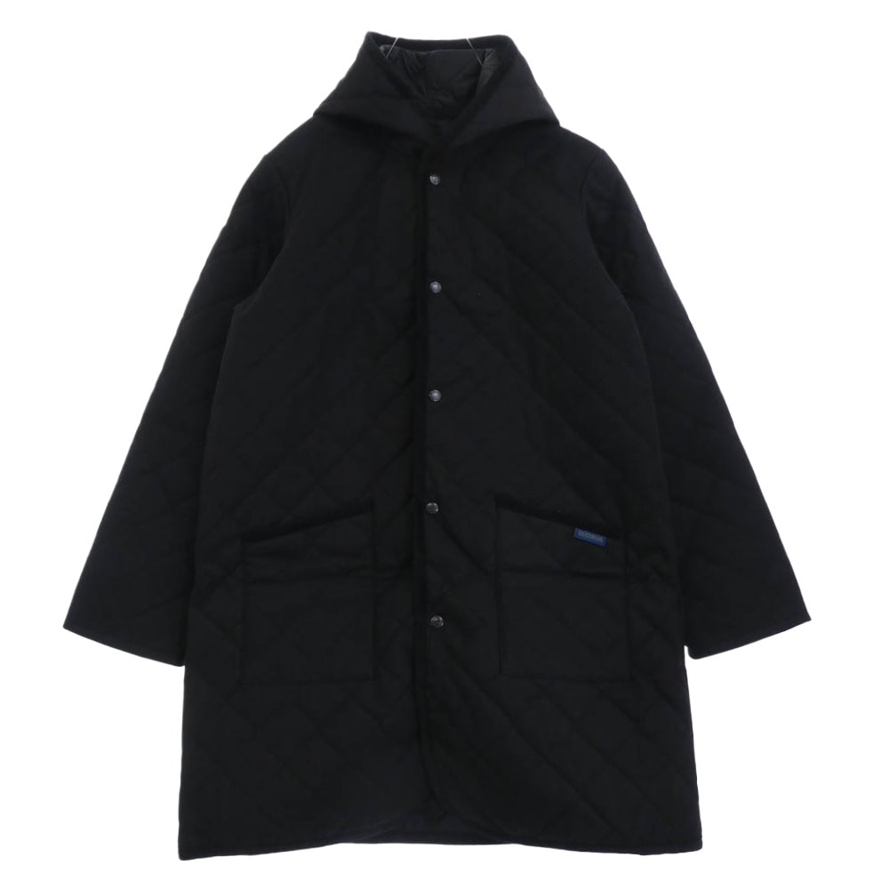 SOPHNET. ソフネット コート SPNT-252097 LAVENHAM BRUNDON ラベンハム フーデッド キルティング コート ブラック系 4【極上美品】【中古】