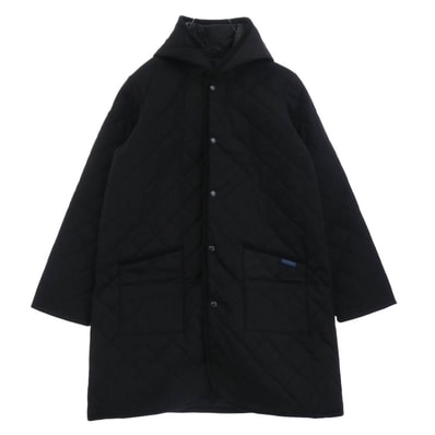 SOPHNET. ソフネット コート SPNT-252097 LAVENHAM BRUNDON ラベンハム フーデッド キルティング コート ブラック系 4【極上美品】【中古】