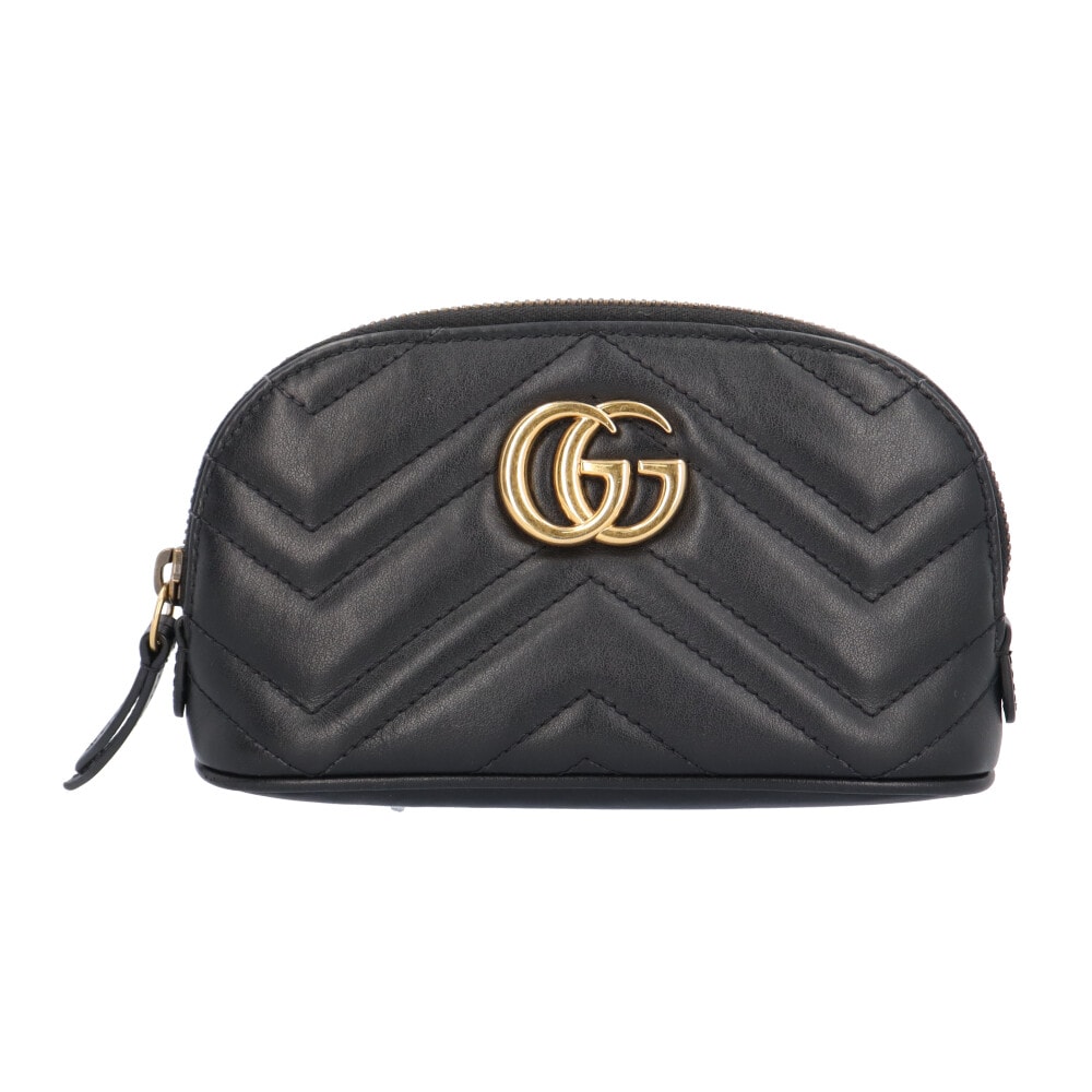 グッチ コスメティックケース GGマーモント ポーチ レザー 625544 レディース GUCCI 中古