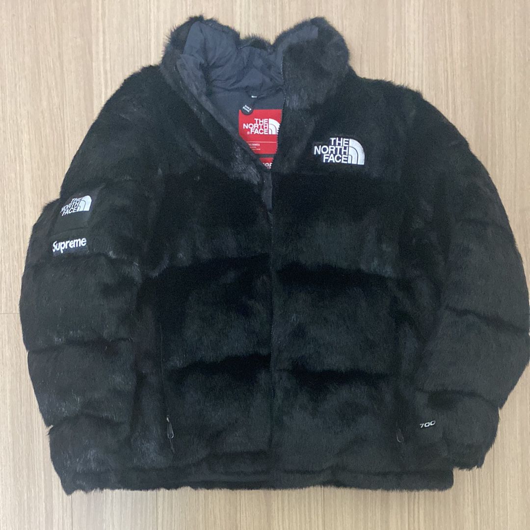 Supreme x The North Face Faux Fur Nuptse Jacket "Black"