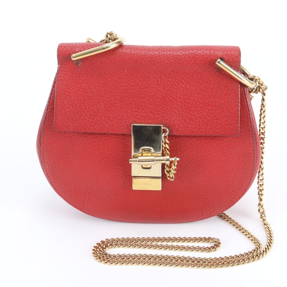 ■美品 クロエドリュー チェーンショルダーバッグ レザー