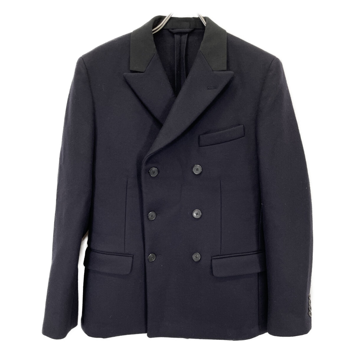 プラダ 15AW ブラック UGA958 ダブルブレストジャケット 48