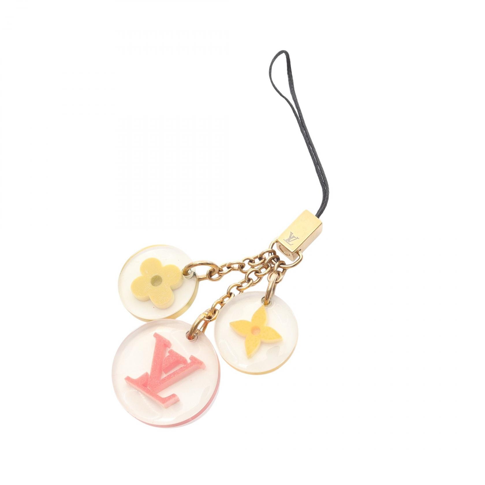 ルイ・ヴィトン LOUIS VUITTON ビジュー テレフォンヌ フルール キーホルダー アクセサリー プラスチック レディース クリア系 / マルチカラー M65109 【中古】