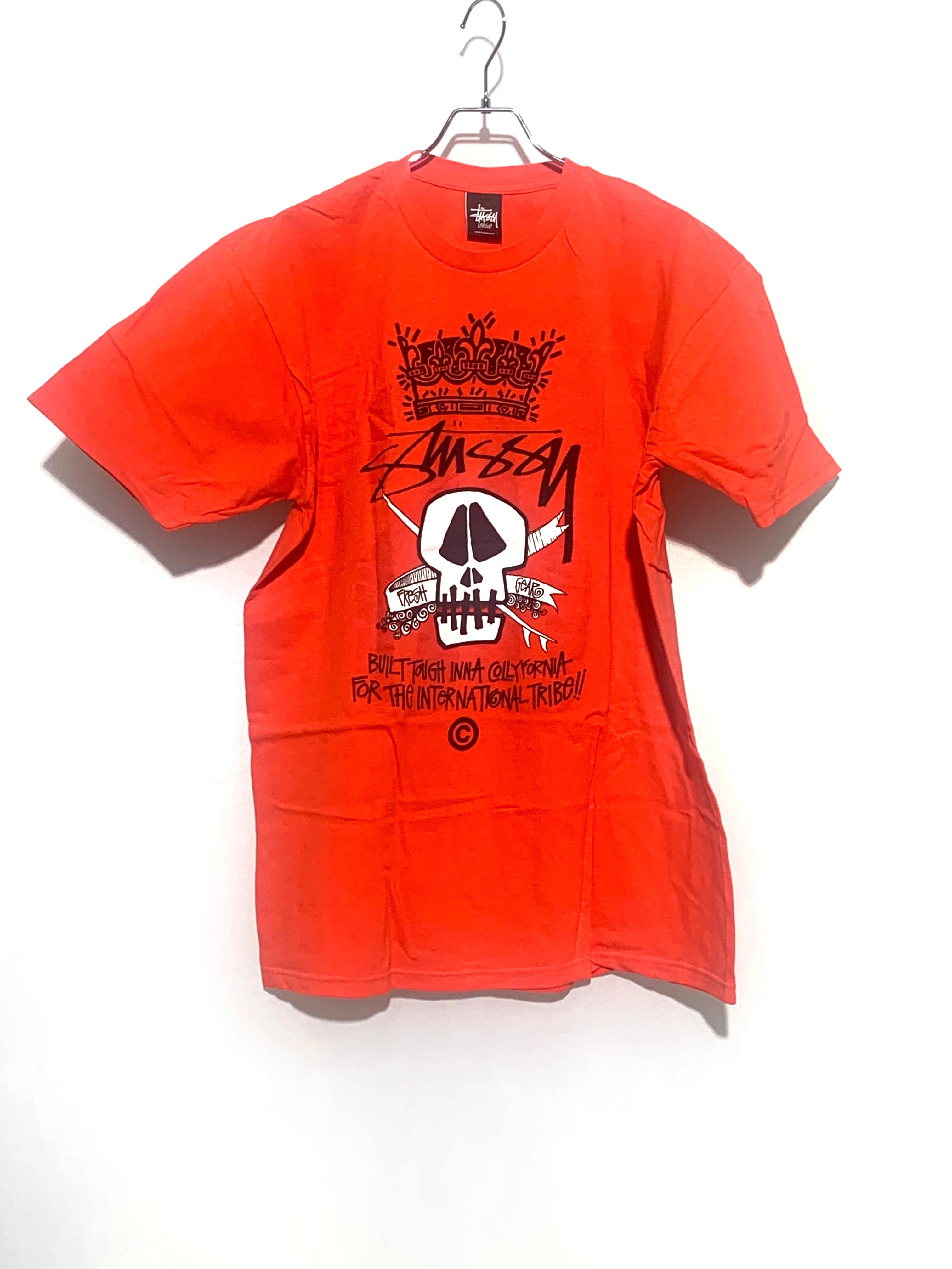 STUSSY SKULL SURF LOGO TEE Red