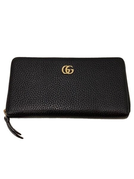 GUCCI Leather Zip Around Wallet "Black"
