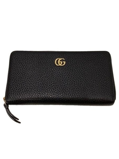 GUCCI Leather Zip Around Wallet "Black"