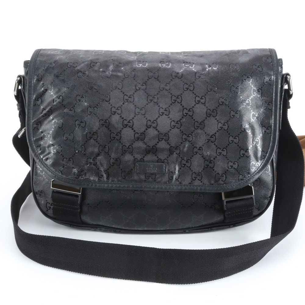 グッチ GGクリスタル 201732 ショルダーバッグ レザー×ナイロン