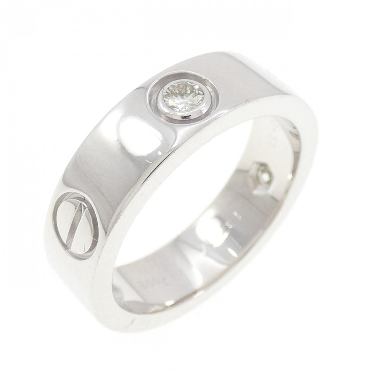 カルティエ ラブ ハーフダイヤ リング