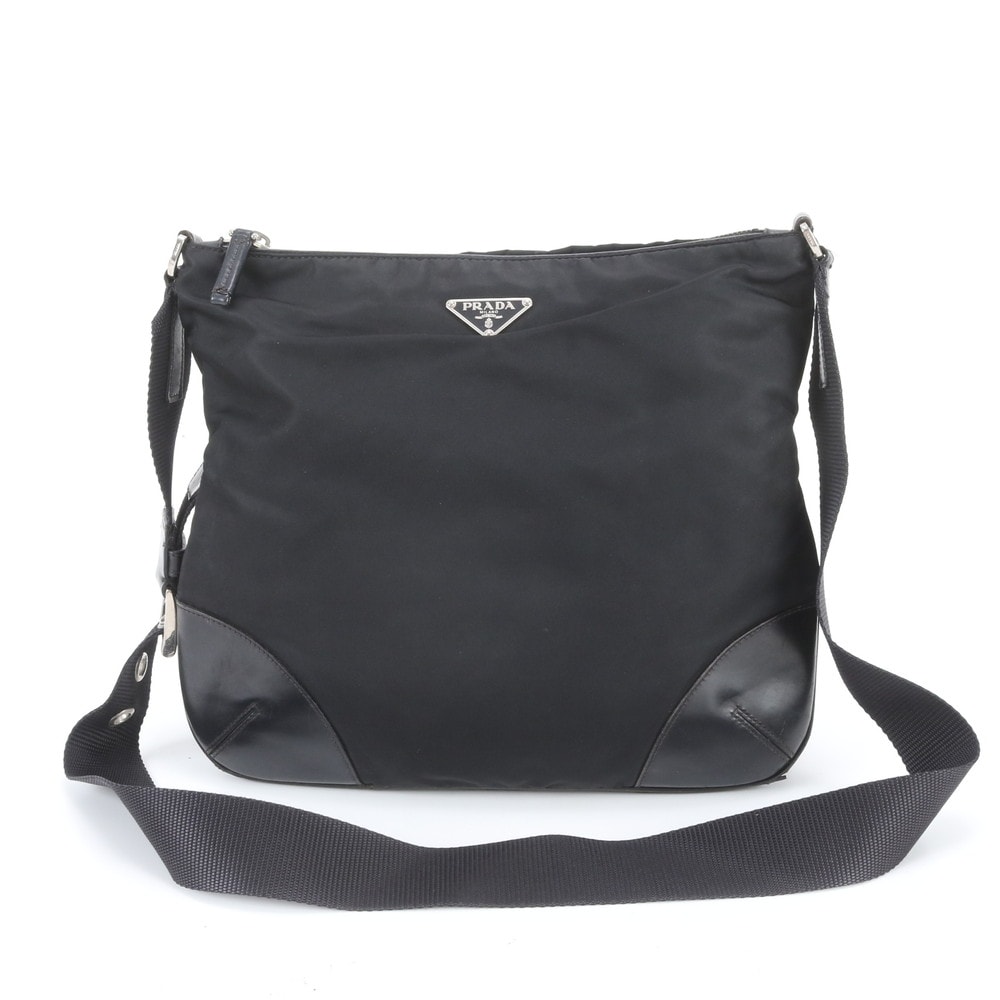 ■美品 プラダ テスート ナイロントライアングルロゴショルダーバッグ
