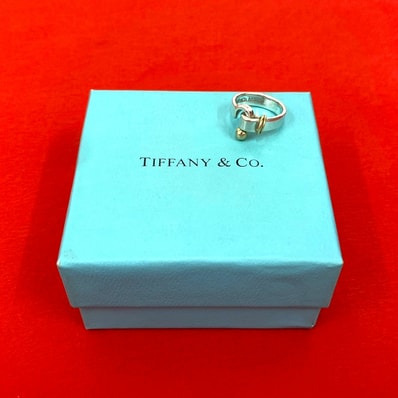 TIFFANY&Co. ティファニー コンビ リング フック&アイ シルバー925 K18イエローゴールド リング・指輪 6号 シルバー
39247