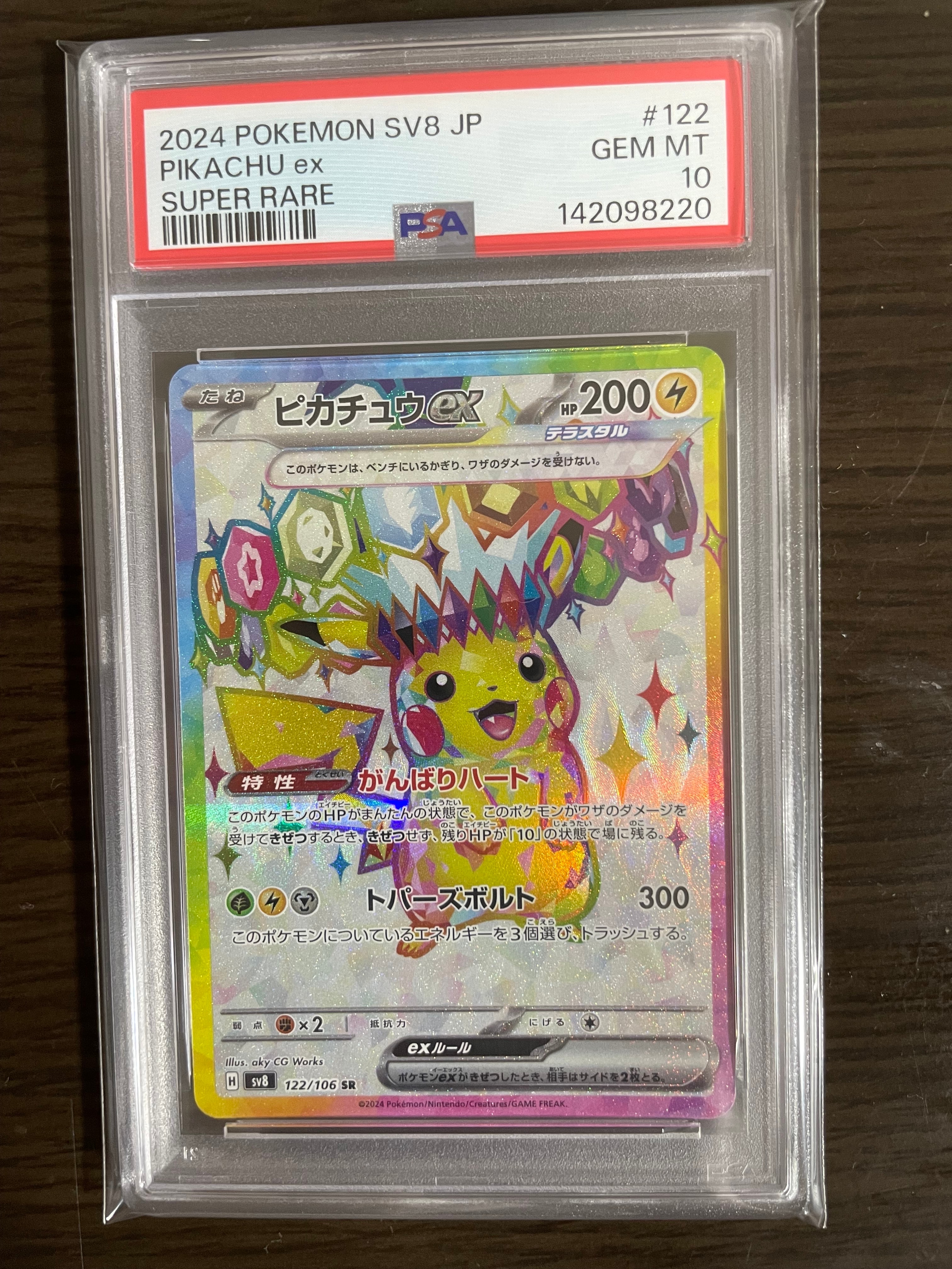 ピカチュウex SR [SV8 122/106](拡張パック「超電ブレイカー」)の新品