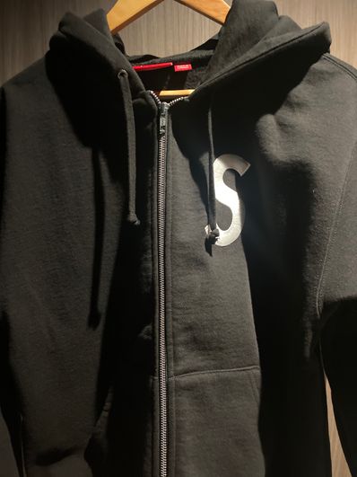 Supreme S Logo Zip Up Hooded Sweatshirt "Black" (FW24)