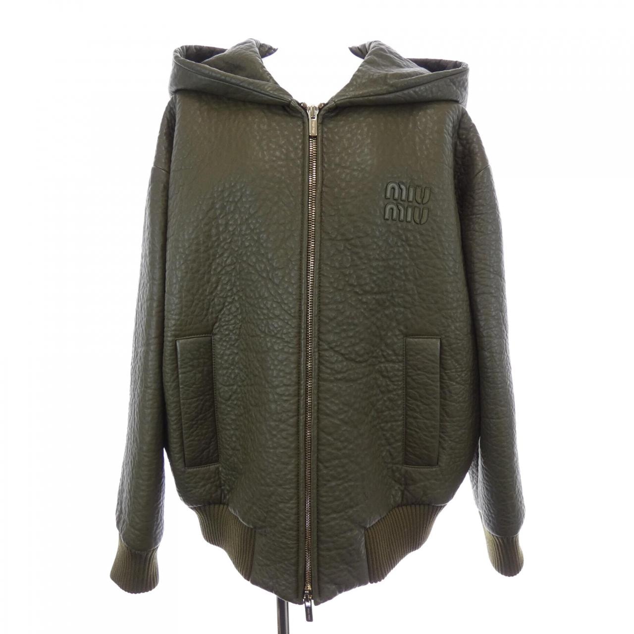 ミュウミュウ MIU MIU MIU MIU ロゴ MPV868 S232 13TK レザージャケット