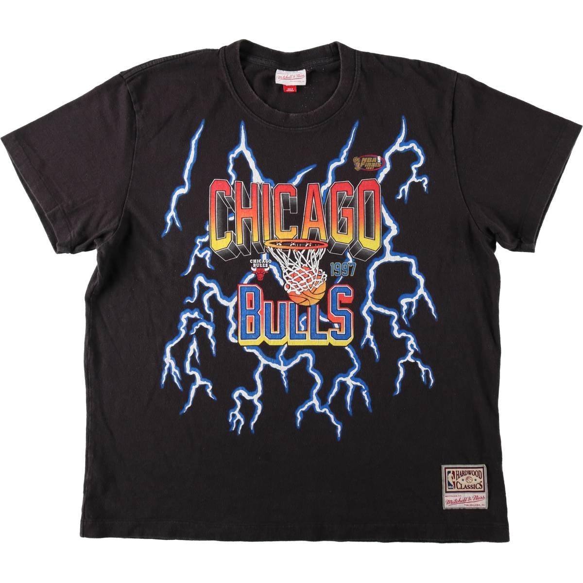 古着 90年代 Mitchell&Ness NBA CHICAGOBULLS シカゴブルズ スポーツプリントTシャツ メンズXXL相当 ヴィンテージ/eaa630924