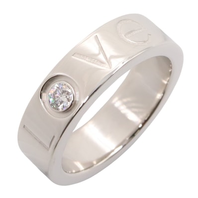 カルティエ CARTIER ラブリング 2006年クリスマス限定 1Pダイヤ リング・指輪 ジュエリー K18WG(ホワイトゴールド) ダイヤモンド レディース シルバー系 / クリア系 【中古】