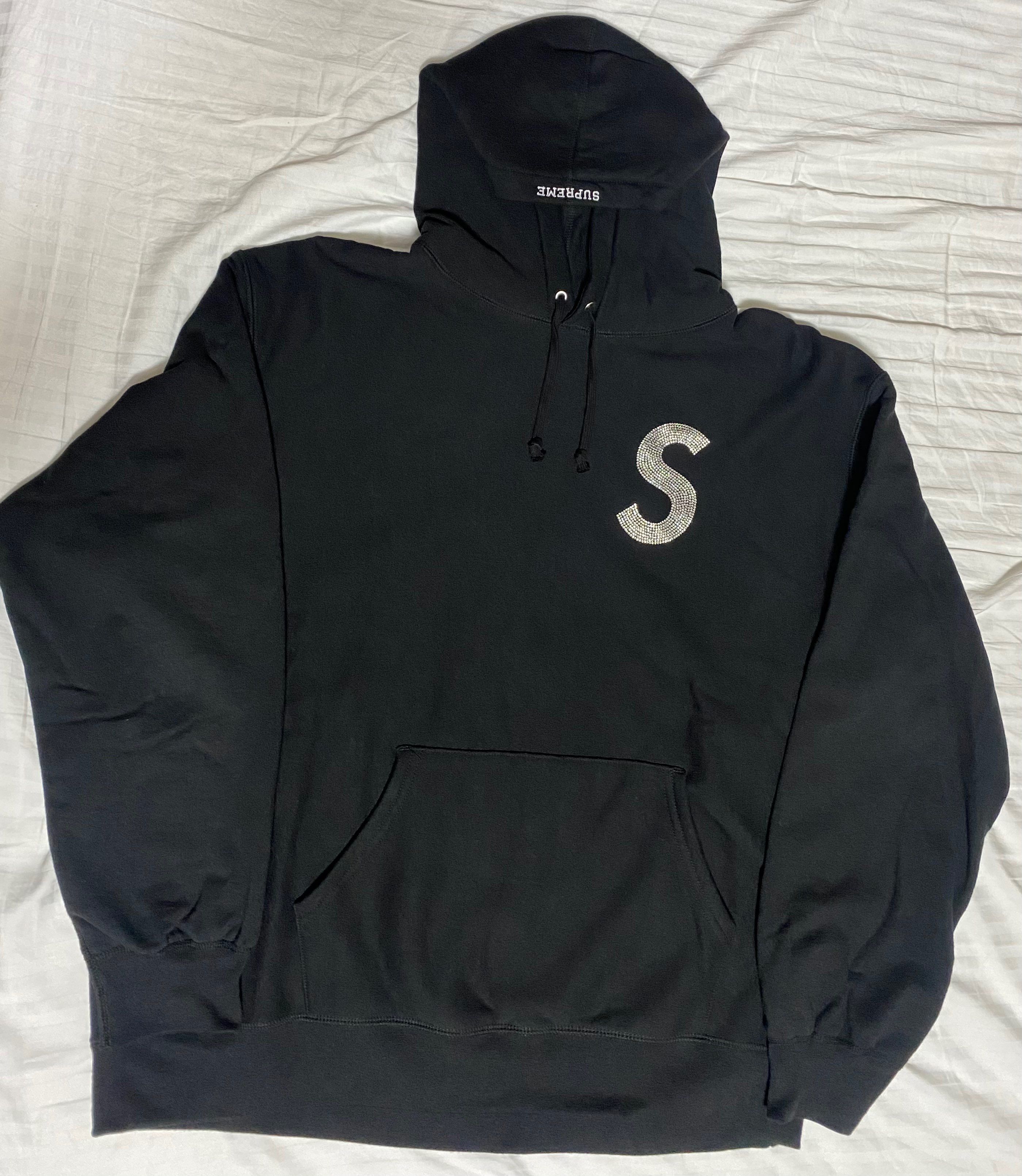 Supreme Swarovski® S Logo Hooded Sweatshirt "Black"