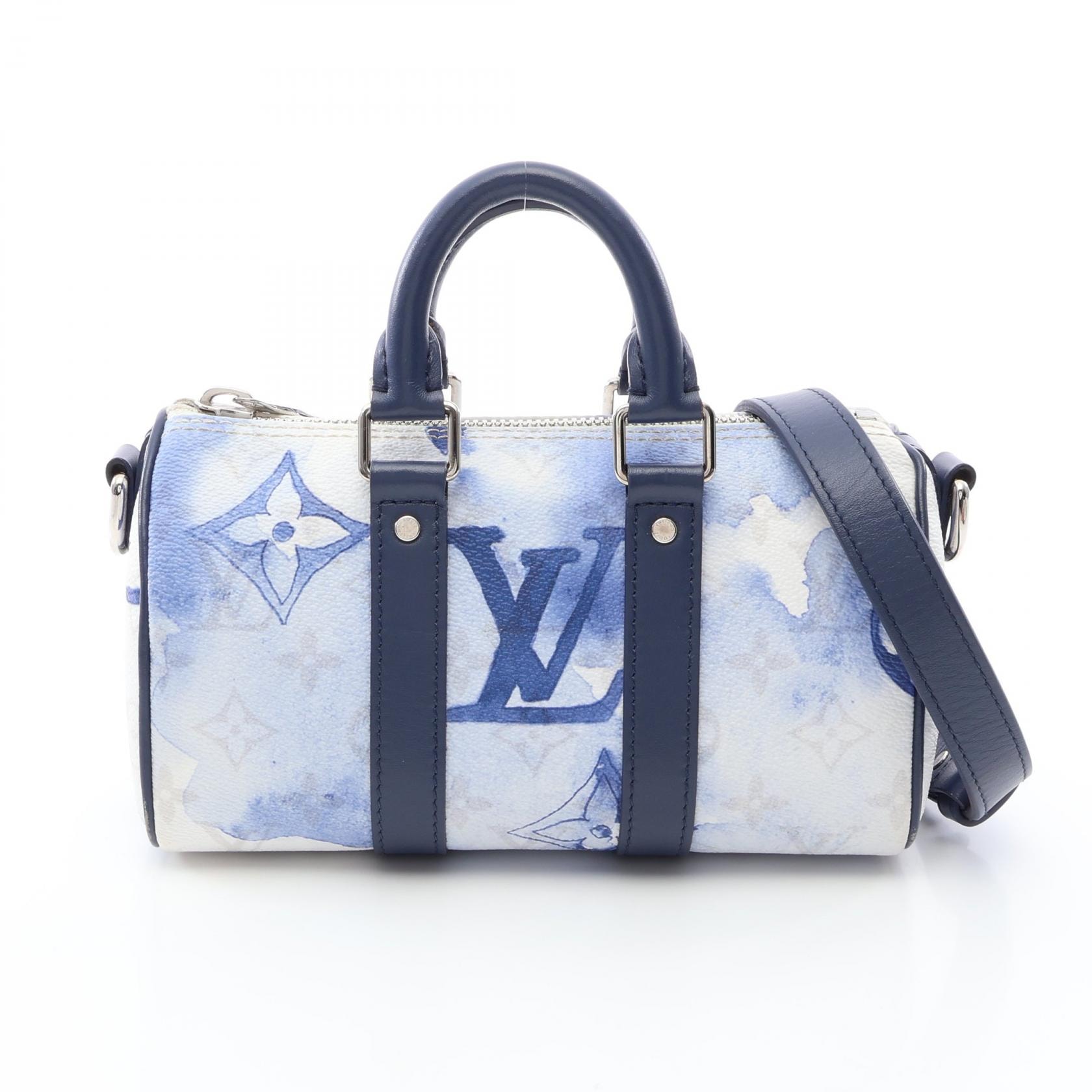 ルイ・ヴィトン LOUIS VUITTON キーポル XS モノグラムウォーターカラー 2WAY ハンドバッグ バッグ PVCコーティングキャンバス レザー レディース ホワイト系 / ネイビー系 / マルチカラー M45761 【中古】