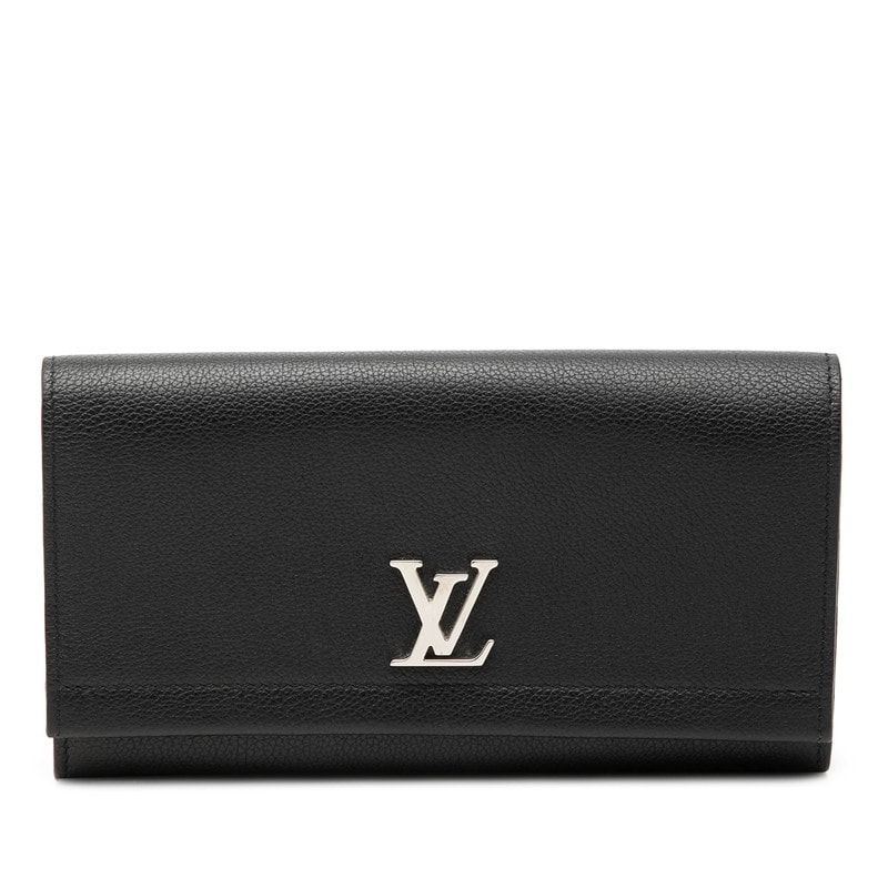ルイ ヴィトン ポルトフォイユ ロックミー2 長財布 M62329 ブラック レザー レディース LOUIS VUITTON 【中古】