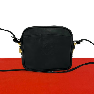 LOEWE ロエベ アナグラム ロゴ レザー ショルダーバッグ ブラック
03360