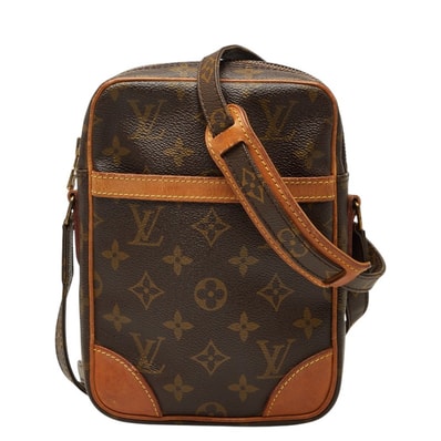 ルイ ヴィトン モノグラム ダヌーブ 斜め掛け ショルダーバッグ M45266 ブラウン PVC レザー レディース LOUIS VUITTON 【中古】