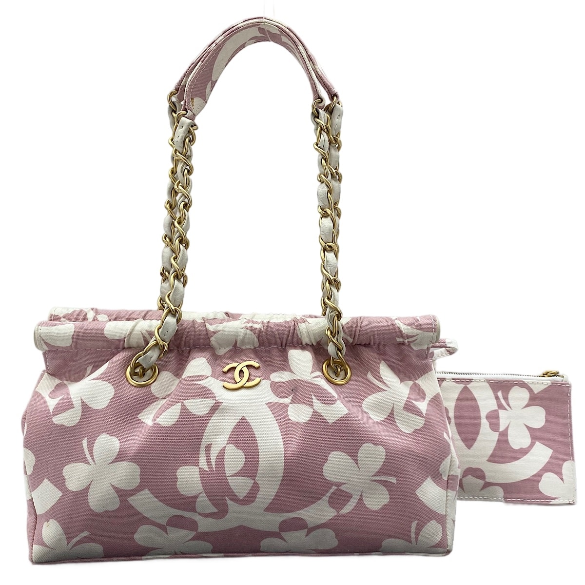 シャネル CHANEL キャンバス クローバー ショルダーバッグ【中古】