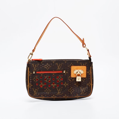 ヴィトン LV 2006年製 モノグラム ペルフォ ポシェット アクセソワール ショルダーバッグ【中古】