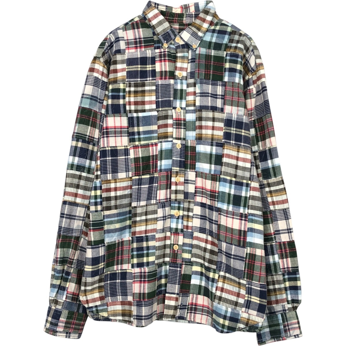 古着 ブルックスブラザーズ Brooks Brothers Est.1818 長袖 ボタンダウンチェックシャツ メンズL相当/eaa666731