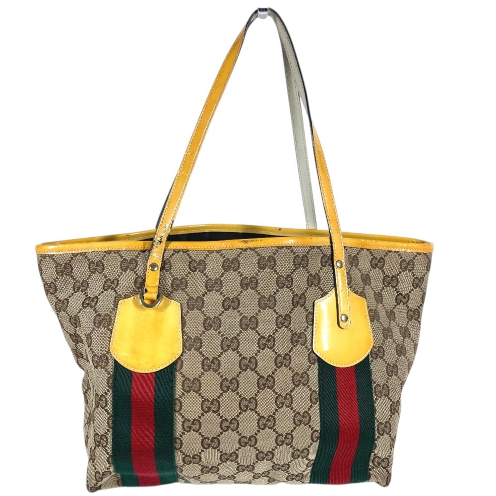 グッチ GUCCI GG ロゴ シェリーライン 211971  カバン トートバッグ 肩掛け ショルダーバッグ GGキャンバス/レザー ベージュ