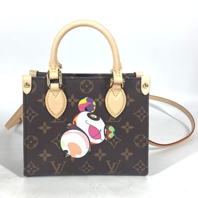 ルイヴィトン LOUIS VUITTON オンザゴー BB M13668 LV × TM モノグラム 村上隆 ハンドバッグ モノグラムキャンバス ブラウン 新品