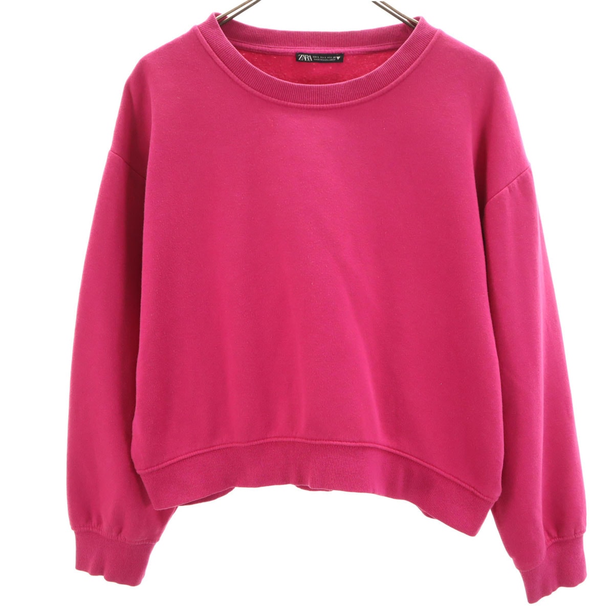 ZARA ザラ 長袖 スウェット トレーナー L ピンク 裏起毛