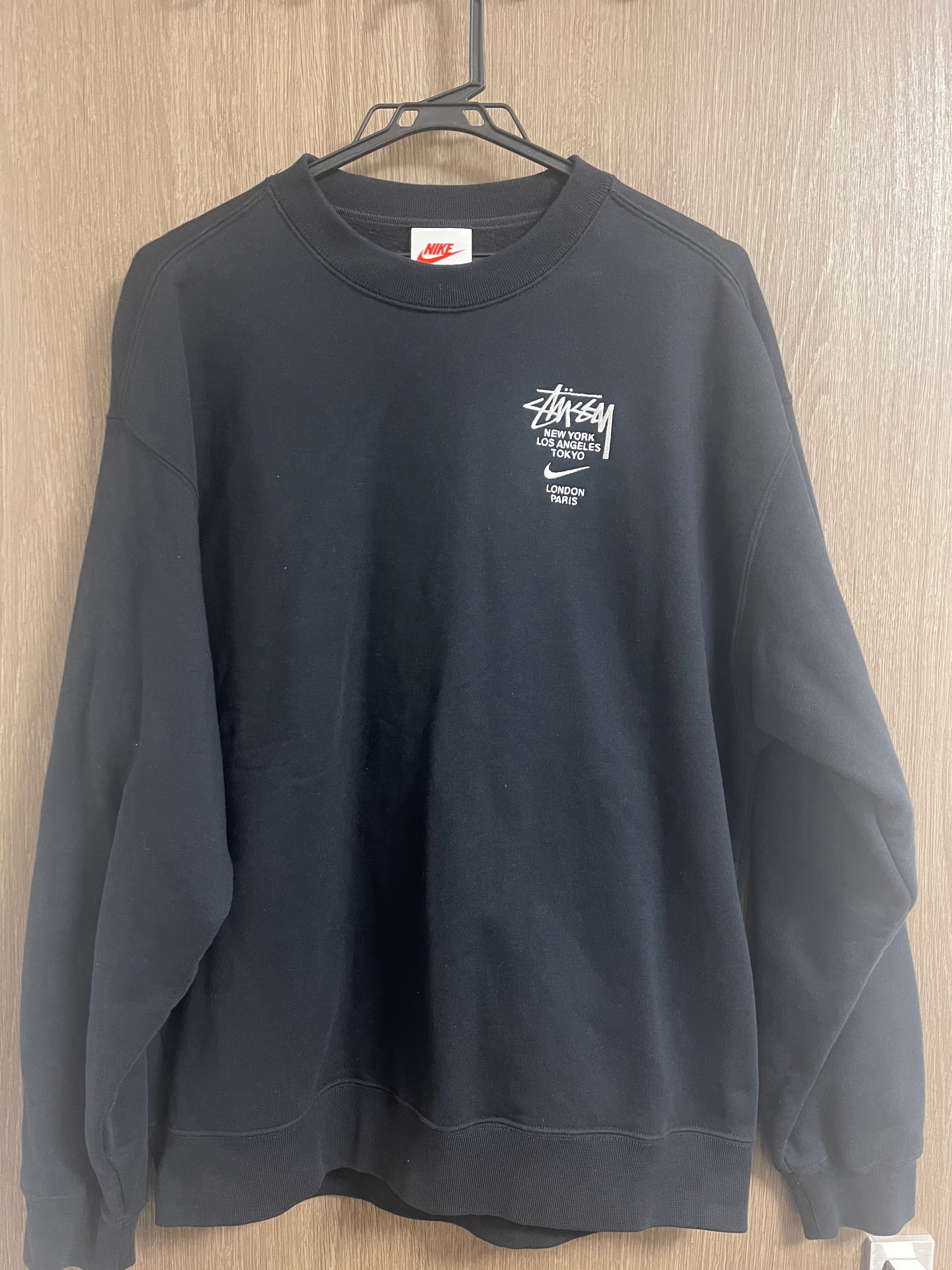 Nike x Stussy International Crewneck Sweatshirt (US Size) "Black" DC4198-010