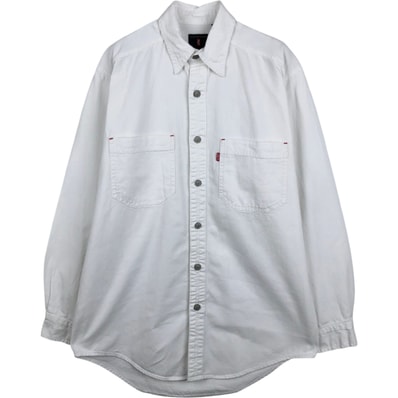 古着 リーバイス Levi's RED TAB 長袖 ホワイトデニムシャツ メンズS相当/eaa652020