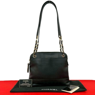 CHANEL シャネル キャビアスキン ショルダーバッグ ブラック
27089