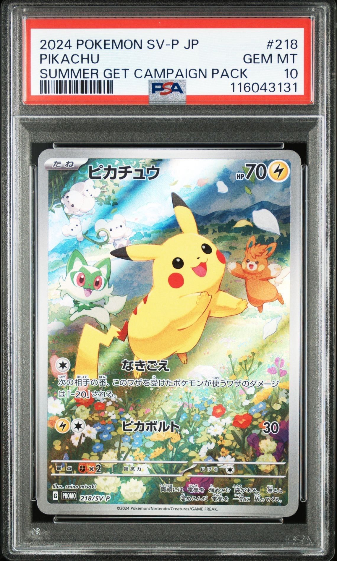 ピカチュウ P [SV-P 218](プロモカードパック「ポケカの夏がキタ!プロモカードGetキャンペーン!」)