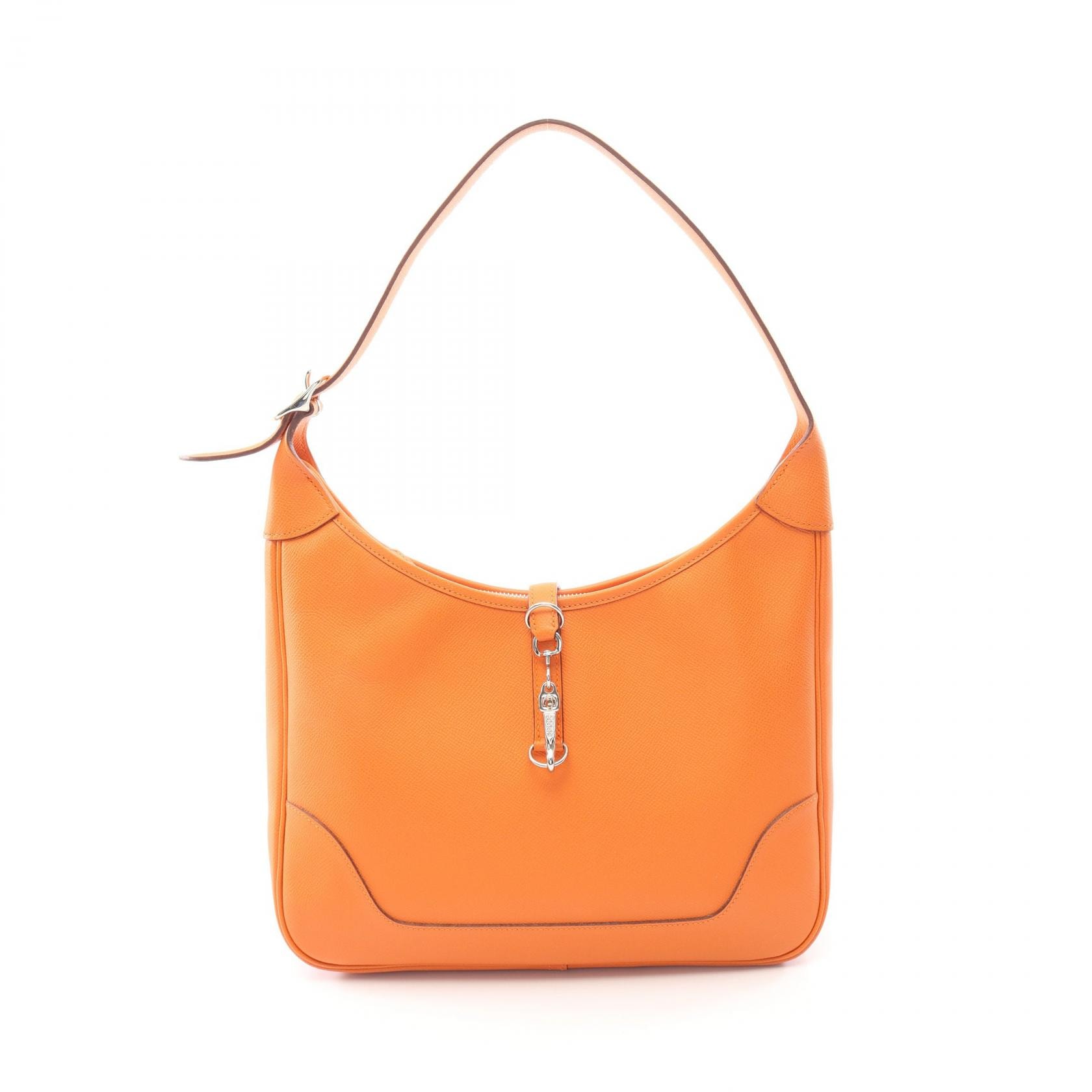 エルメス HERMES トリム31 ショルダーバッグ バッグ レザー ヴォーエプソン オレンジ □J刻印(2006年製造) レディース オレンジ系 【中古】