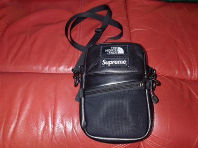 Supreme x The North Face Leather Shoulder Bag "Black"