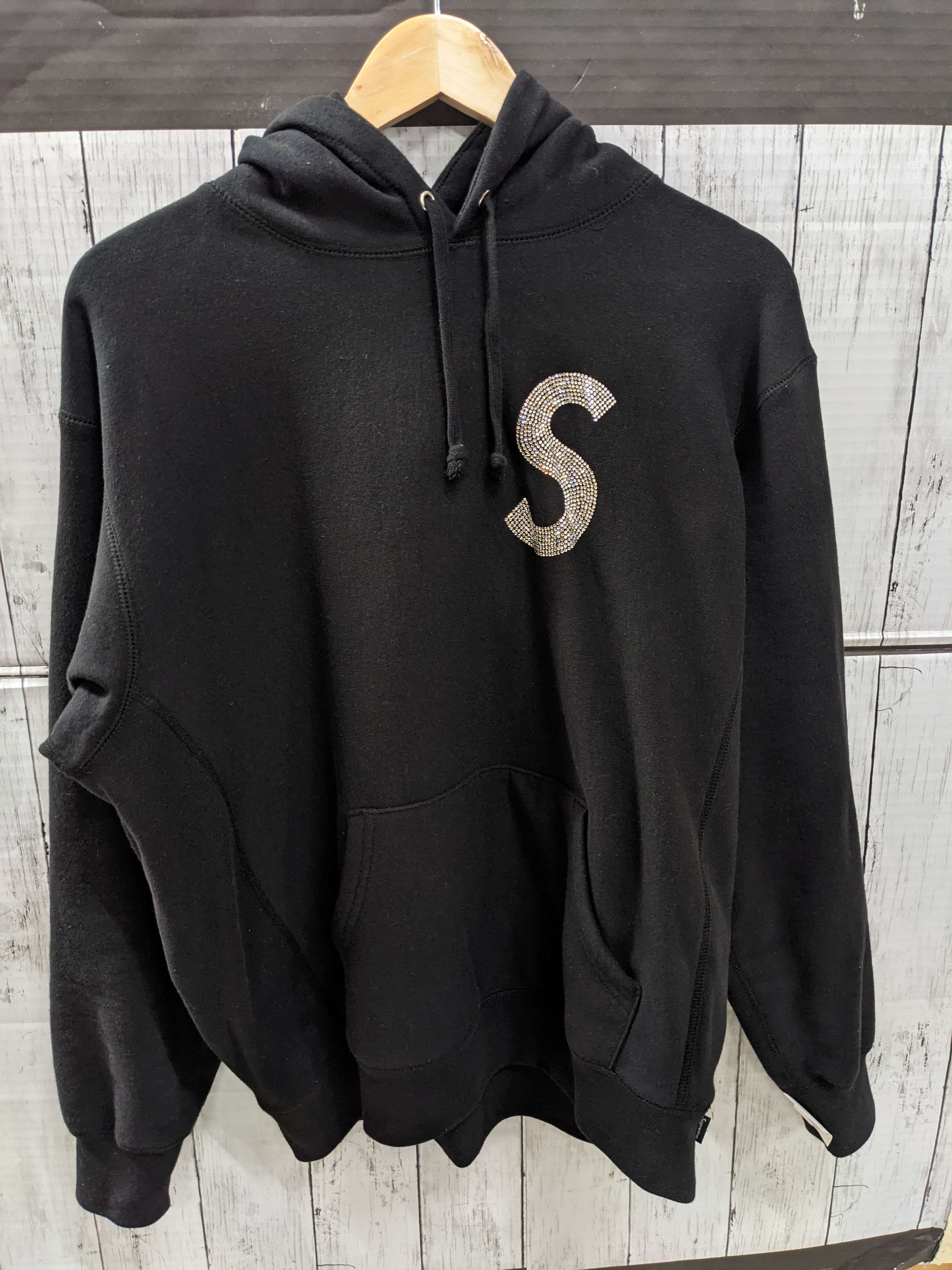 Supreme Swarovski® S Logo Hooded Sweatshirt "Black"