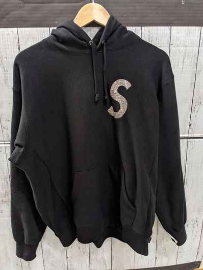Supreme Swarovski® S Logo Hooded Sweatshirt "Black"