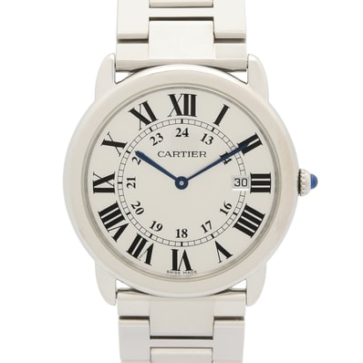カルティエ CARTIER ロンド ソロ ドゥ カルティエ LM 腕時計 時計 ステンレススチール メンズ シルバー系 W6701005 【中古】