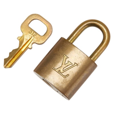 ルイ ヴィトン カデナ 南京錠 キー セット ゴールド メッキ レディース LOUIS VUITTON 【中古】