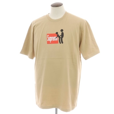 【中古】シュプリーム Supreme 2025年秋冬 Stick Tee クルーネック 半袖Tシャツ ベージュ【サイズXL】【メンズ】