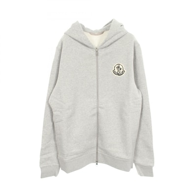 モンクレール MONCLER ロゴパッチ パーカー 衣料品 トップス コットン メンズ グレー系 L20918G00027986M 【新品】