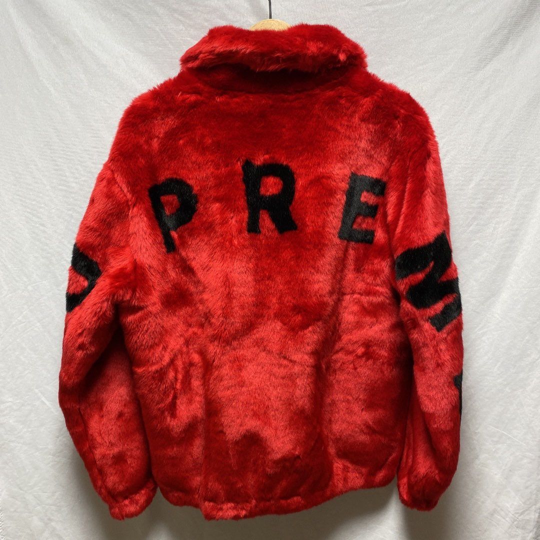 Supreme Faux Fur Bomber Jacket "Red"
