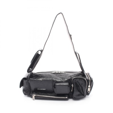 バレンシアガ BALENCIAGA SUPERBUSY SLING BAG XS スーパービジー ショルダーバッグ バッグ レザー レディース ブラック系 762516 【中古】