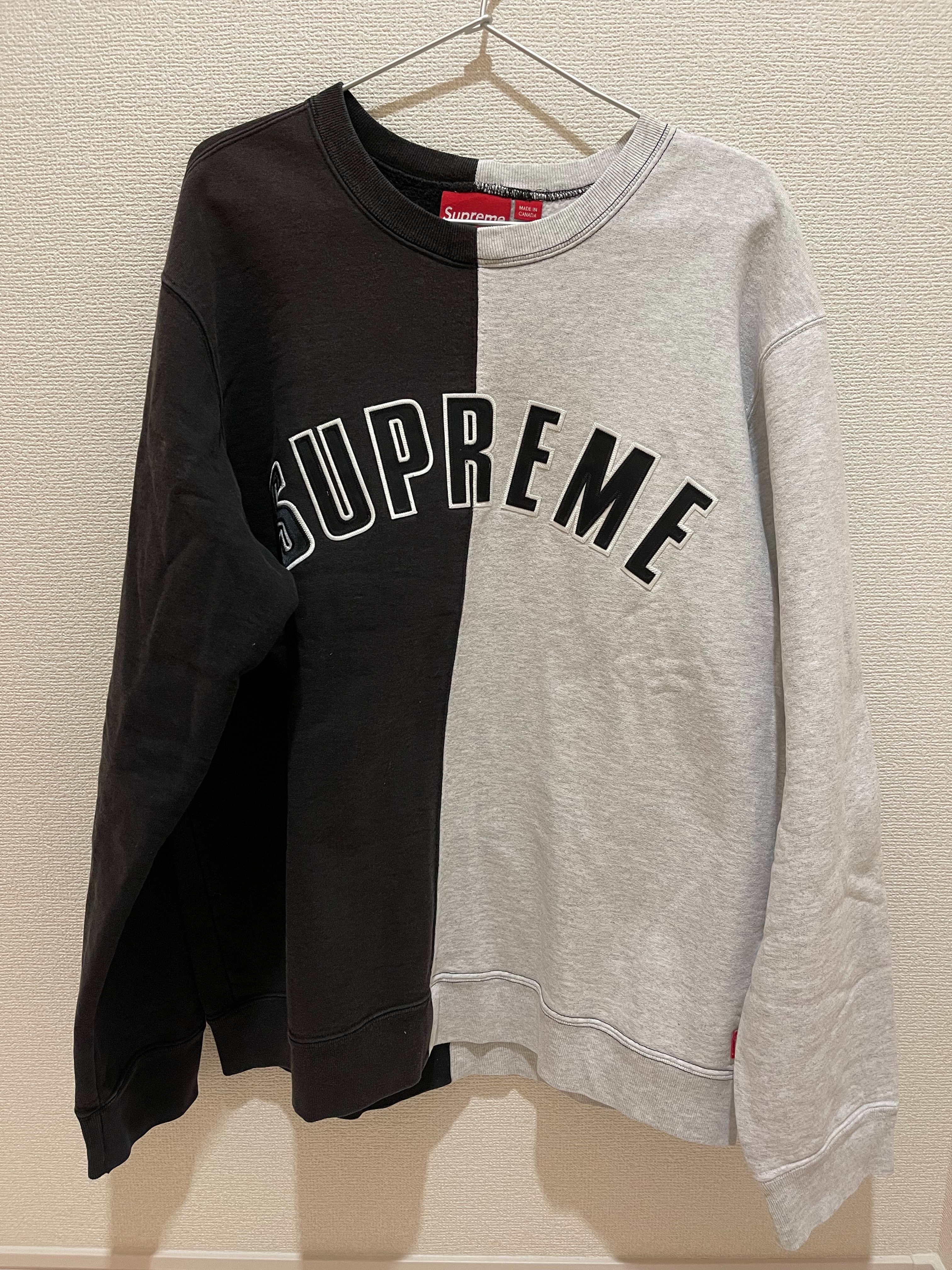 Supreme Split Crewneck Sweatshirt "Black"