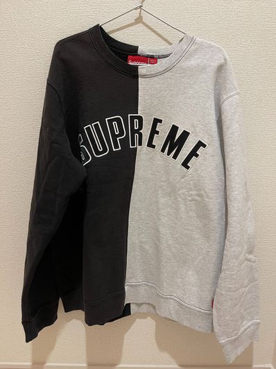 Supreme Split Crewneck Sweatshirt "Black"