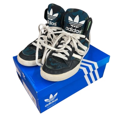 170050 現状品 adidas アディダス ハイカット スニーカー ボタニカル柄 23.5cm レディース