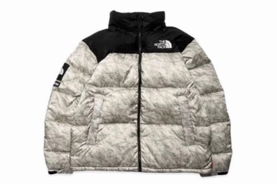 Supreme x The North Face Nuptse Jacket "White Paper Print"